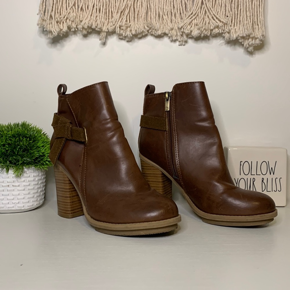 Brown Leather Booties